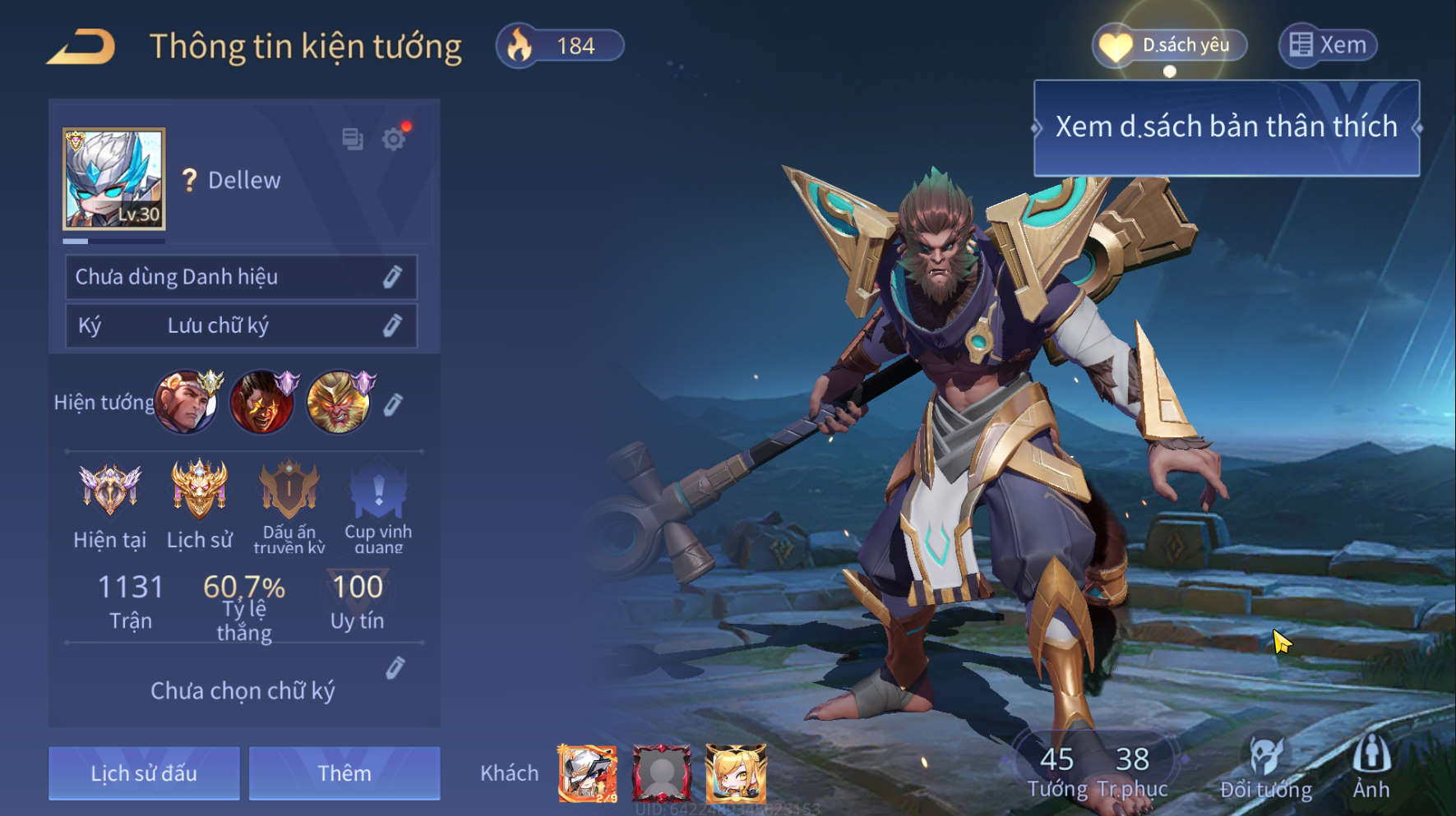 Nick Liên Quân Giá Rẻ