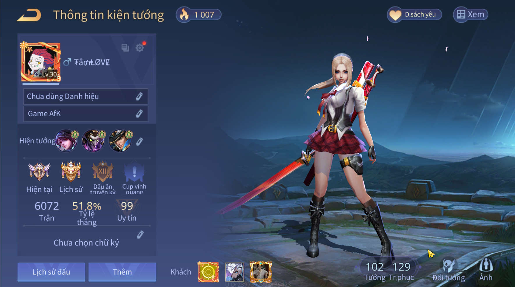 Nick Liên Quân Giá Rẻ