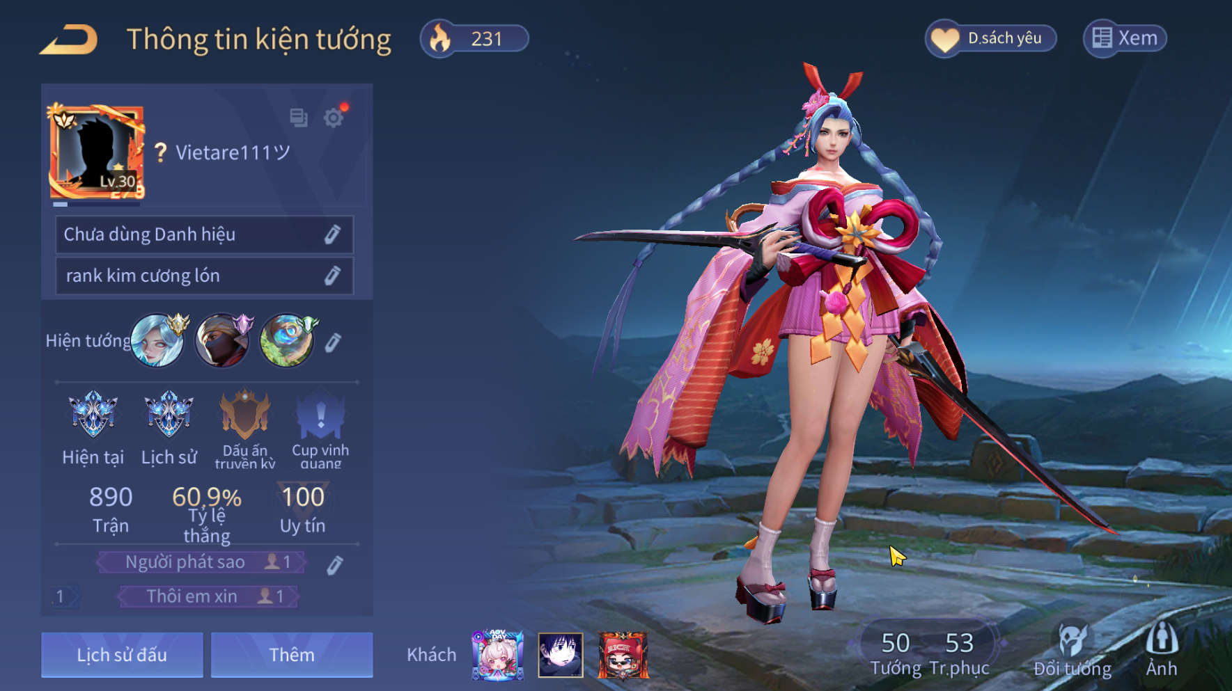 Nick Liên Quân Giá Rẻ